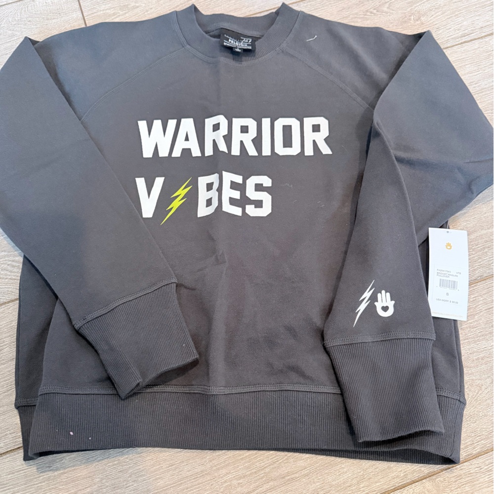 NWT S Spiritual Gangster Kendall Toole Warrior Vibes Crew Sweatshirt